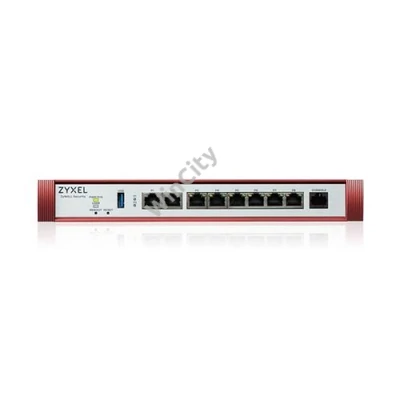 ZYXEL Tűztfal 1x2.5-GbE port + 6x1-GbE +1xPOE+ 1xUSB 3.0 + 1konzol port + 1 év Security Bundle, USGFLEX200HP-EU0102F