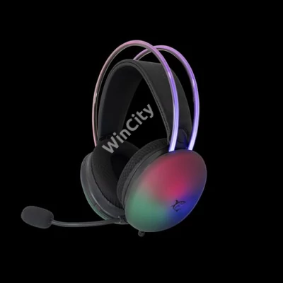 WHITE SHARK FIREFLY-B, GH-2342-B gamer fejhallgató, fekete/RGB, (3.5 Jack)