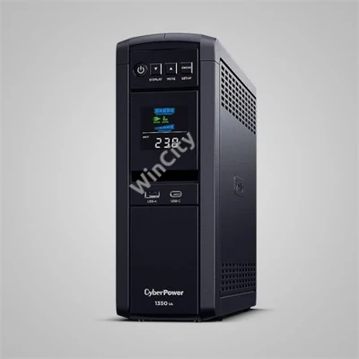 CYBERPOWER UPS gaming, 6xSCHU,2xUSB 1350VA 810W, 230V, színuszus szünetmentes tápegység,LINE-INTERAKTÍV, AVR, színes LCD