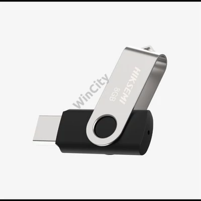 HIKSEMI Pendrive 32GB M200S "Rotary" USB 2.0, Szürke-Fekete (HIKVISION)