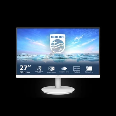 PHILIPS IPS monitor 27" 271V8AW, 1920x1080, 16:9, 250cd/m2, 4ms, HDMI/VGA, hangszóró, fehér