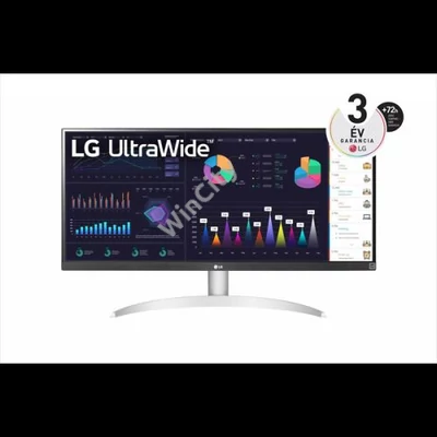 LG IPS monitor 29" 29WQ600-W, 2560x1080, 21:9, 250cd/m2, 1ms, HDMI/DisplayPort/USB-C, hangszóró