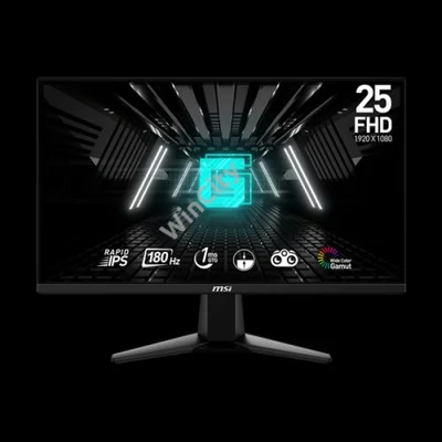 MSI Monitor GAMING G255F Rapid IPS LED 24,5" FHD 1920x1080, 16:9, 1000:1 CR, 300cd/m2, 1ms, 180Hz, DP, 2x HDMI