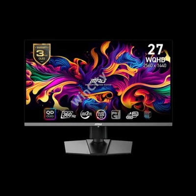 MSI Monitor GAMING MPG 271QRX QD-OLED 26,5" WQHD 2560x1440, 360Hz, 150000:1 CR, 250cd/m2, 0,03ms, 2x HDMI, DP, USB-C