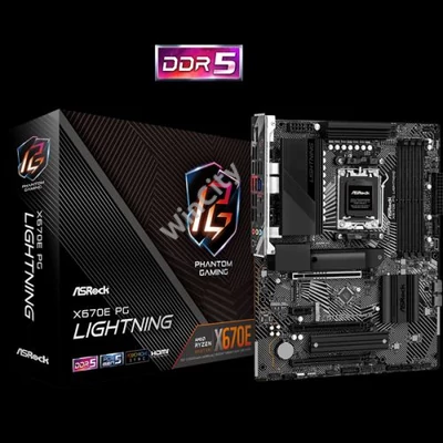 ASROCK Alaplap AM5 X670E PG LIGHTNING AMD X670, ATX