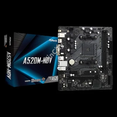 ASROCK Alaplap AM4 A520M-HDV AMD A520, mATX