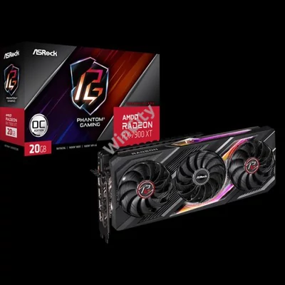 ASROCK Videokártya PCI-Ex16x AMD RX 7900 XT PHANTOM GAMING 20GB DDR6 OC