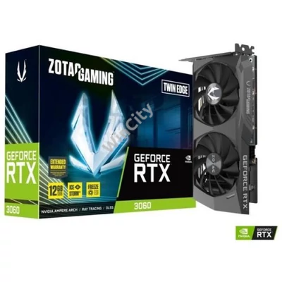 ZOTAC Videokártya PCI-Ex16x nVIDIA RTX 3060 TWIN EDGE 12GB GDDR6
