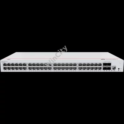 Huawei eKit Switch 48x1000Mbps (380W POE+) + 4x10GE (SFP+) + 1konzol port, iStack, Layer2+ managed, Rackes - S310-48P4X