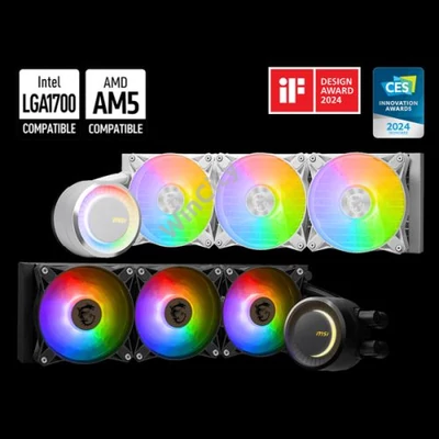 MSI CPU hűtő Coreliquid E360 2xARGB (vízhűtés), Univerzális
