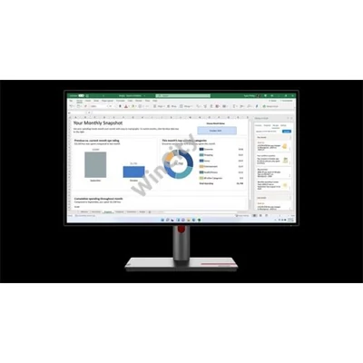 LENOVO Monitor ThinkVision P27h-30; 27" QHD 2560x1440 IPS, 16:9, 1000:1, 350cd/m2, 4ms, VESA, HDMI, DP, USB Type-C