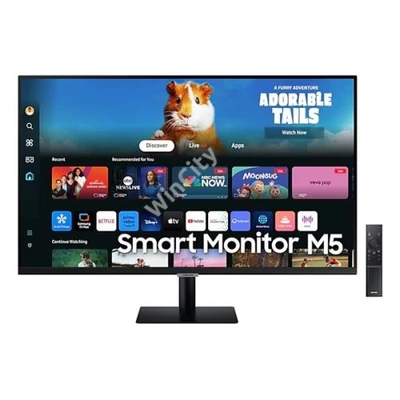 SAMSUNG SMART VA monitor 32" M5, 1920x1080, 16:9, 250cd/m2, 4ms, 2xHDMI/2xUSB/WiFi/Bluetooth, hangszóró -LS32DM500EUXDU