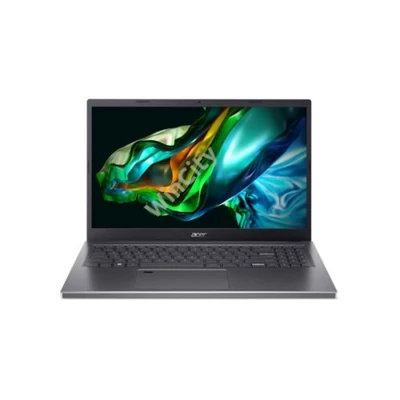 ACER Aspire A515-57-550A, 15.6" FHD IPS, Intel Core i5-12450H, 16GB, 1TB SSD, UMA, DOS, acélszürke