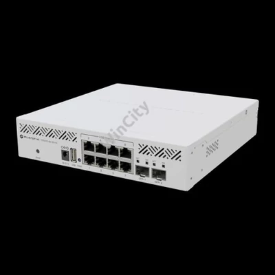 MIKROTIK Cloud Router Switch 8x2500Mbps + 2x10Gbit SFP+, Fémházas, Menedzselheő, Rackes - CRS310-8G+2S+IN