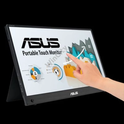 ASUS MB16AMTR ZenScreen hordozható touch monitor 15.6" IPS 1920x1080, micro HDMI, USB-C, hangszóró