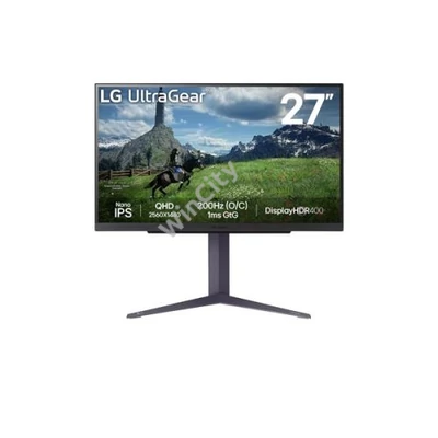 LG Gaming 200Hz Nano IPS monitor 27" 27GS85Q, 2560x1440, 16:9, 400cd/m2, 1ms, 2xHDMI/DisplayPort/3xUSB, Pivot