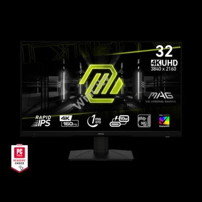 MSI Monitor GAMING MAG 322UPF 32" UHD, 3840x2160, 160Hz IPS 16:9, 1000:1 CR, 440cd/m2, 1 ms, HDMI, DP, USB-C, Black