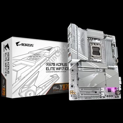 GIGABYTE Alaplap AM5 X870 AORUS ELITE WIFI7 ICE AMD X870, ATX