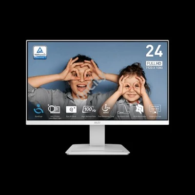 MSI Monitor Business PRO MP2412W 23,8" FHD, 1920x1080, IPS, 100Hz, 4000:1 CR, 300cd/m2, 1ms, HDMI, DP, White