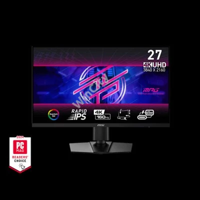 MSI Monitor GAMING MPG 274URF QD 27" Rapid IPS UHD 3840x2160, 16:9, 160Hz, 1000:1, 0.5ms, 2x HDMI, DP, USB-C, Black