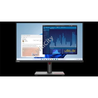 LENOVO Monitor - ThinkVision T27p-30; 27" UHD 3840x2160 IPS, 16:9, 1300:1, 350cd/m2, 4ms, HDMI, DP, USB Type-C