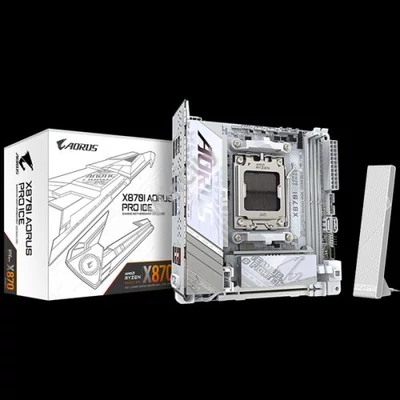 GIGABYTE Alaplap AM5 X870I AORUS PRO ICE AMD X870, mini-ITX