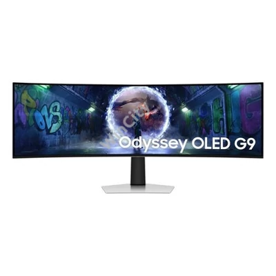 SAMSUNG Ívelt Gaming 240Hz OLED monitor 49" G93SD, 5120x1440, 32:9, 250cd/m2, 0.03ms, HDMI/MicroHDMI/DP