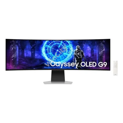 SAMSUNG Ívelt Gaming 240Hz OLED monitor 49" G95SD, 5120x1440, 32:9, 250cd/m2, 0.03ms, HDMI/DP/WiFi/BT, hangszóró