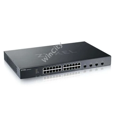 ZYXEL Switch 24x1000Mbps + 4x10G SFP+, Fémházas Menedzselhető, Rackes, XGS1935-28-EU0101F