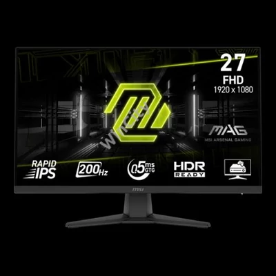 MSI Monitor GAMING MAG 272F 27" FHD 1920x1080, Rapid IPS 200Hz, 16:9, 1000:1, 0,5ms, HDMI, DP, Black