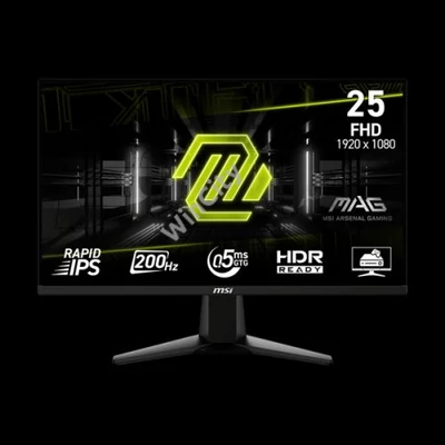 MSI Monitor GAMING MAG 255F E20 24,5" FHD Rapid IPS 1920x1080, 16:9, 200Hz, 1000:1, 0,5ms, 2x HDMI, DP, Black