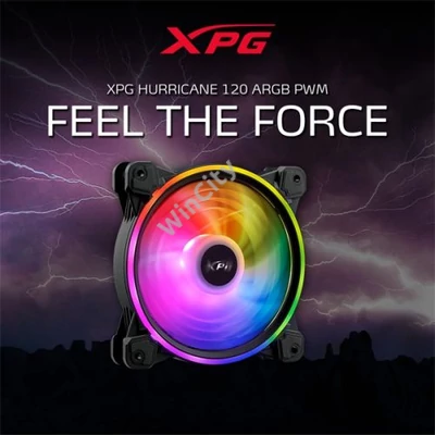 ADATA XPG Rendszerhűtő ventilátor Hurricane RGB, 12cm, fekete