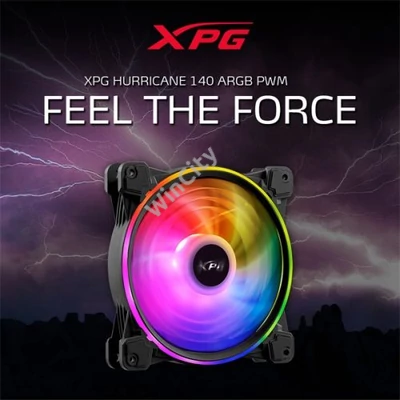 ADATA XPG Rendszerhűtő ventilátor Hurricane RGB, 14cm, fekete