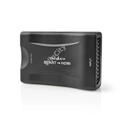 Nedis videó konverter VCON3463BK, SCART bemenet, HDMI kimenet 1080p