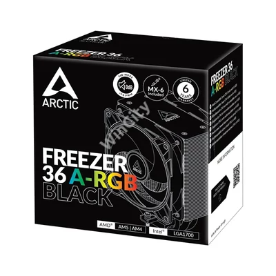 ARCTIC COOLING CPU hűtő Freezer 36 A-RGB, Fekete