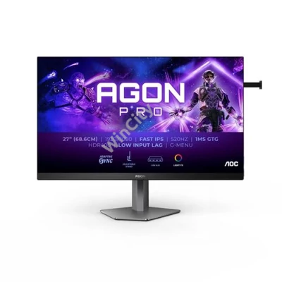 AOC Gaming 520Hz IPS monitor 27" AG276FK, 1920x1080 16:9, 400cd/m2, 0,3ms, 2xHDMI/2xDisplayPort/2xUSB