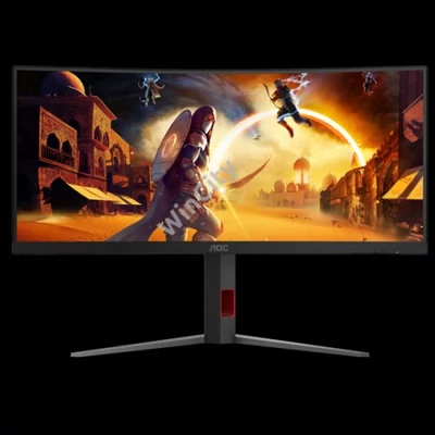 AOC Ívelt Gaming 180Hz Fast VA monitor 34" CU34G4, 3440x1440, 21:9, 300 cd/m2, 0.5 ms, HDMIx2/DisplayPort