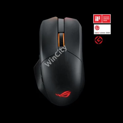 ASUS Vezetékes / Vezeték Nélküli egér ROG CHAKRAM X ORIGIN USB Optikai, Fekete 36000DPI