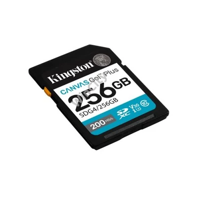 KINGSTON Memóriakártya SDXC 256GB Canvas Go Plus Gen4 200R C10 UHS-I U3 V30