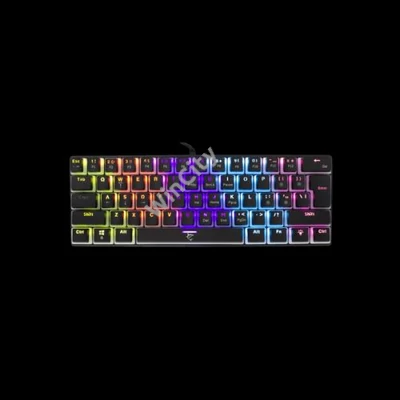 WHITE SHARK GK-2202-2B/BL-US ASHIKO-2/B/BL-US fekete mech.bill. angol, 61 kék kapcs.