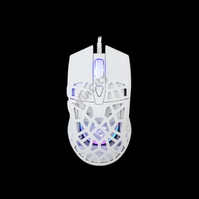 WHITE SHARK GM-5018W CARADOC-B 7D / 7200 dpi fehér RGB gamer egér