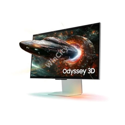 SAMSUNG Gaming 165Hz 3D monitor 27" G90XF, 3840x2160, 16:9, 350cd/m2, 1ms, HDMI/DisplayPort/USB,Pivot, Hangszóró