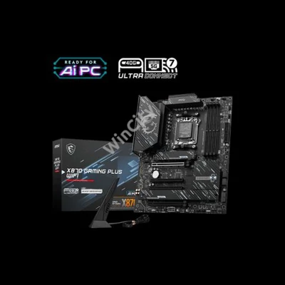 MSI Alaplap AM5 MAG X870 GAMING PLUS WIFI AMD X870, ATX