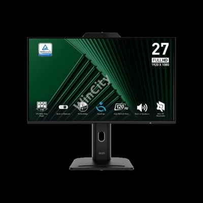 MSI Monitor Business PRO MP272PMG 27" FHD 1920x1080, IPS, 16:9, 120Hz, 1500:1, 1ms, DP, HDMI, VGA, Webcam, Black
