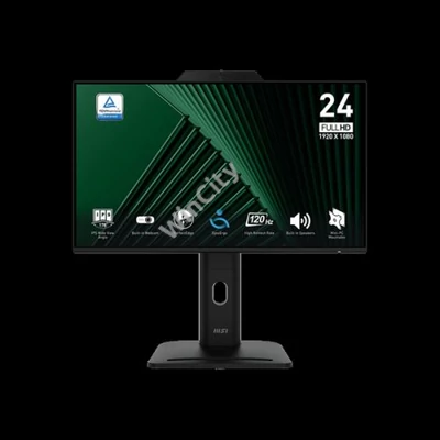 MSI Monitor Business PRO MP242PMG 23,8" FHD 1920x1080, IPS, 16:9, 120Hz, 1500:1, 1ms, DP, HDMI, VGA, Webcam, Black