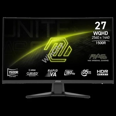 MSI Monitor GAMING MAG 275CQF E18 Ívelt 27" WQHD 2560x1440 180Hz Rapid VA 1500R, 5000:1, 0,5ms, 2x HDMI,DP, USB-C