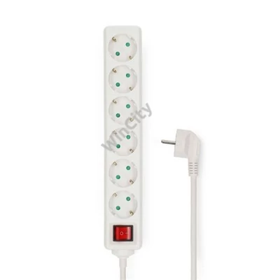 Nedis ESOC630F2WT 6 aljzatos kapcsolós (6-os) elosztó, 3 m, 3680 W, 16 A