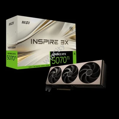 MSI Videokártya PCI-Ex16x nVIDIA RTX 5070 Ti INSPIRE 3X 16GB DDR7 OC