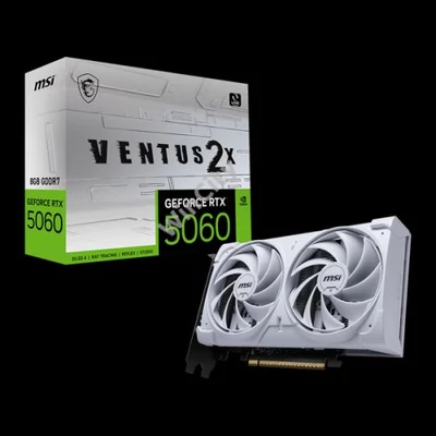 MSI Videokártya PCI-Ex16x nVIDIA RTX 5060 VENTUS 2X 8GB DDR7 OC WHITE