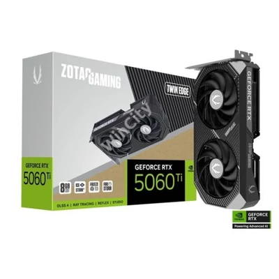ZOTAC Videokártya PCI-Ex16x nVIDIA RTX 5060 Ti TWIN EDGE 8GB GDDR7